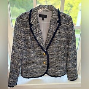J. Crew Women's Navy Tweed Suit